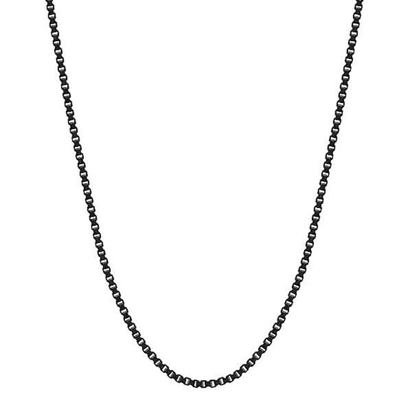Sheila Fajl Pipa Chain Gold Plated Necklace in Painted Black NEW - Picture 1 of 2